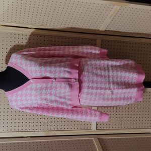 Shein Curve pink two piece skirt set